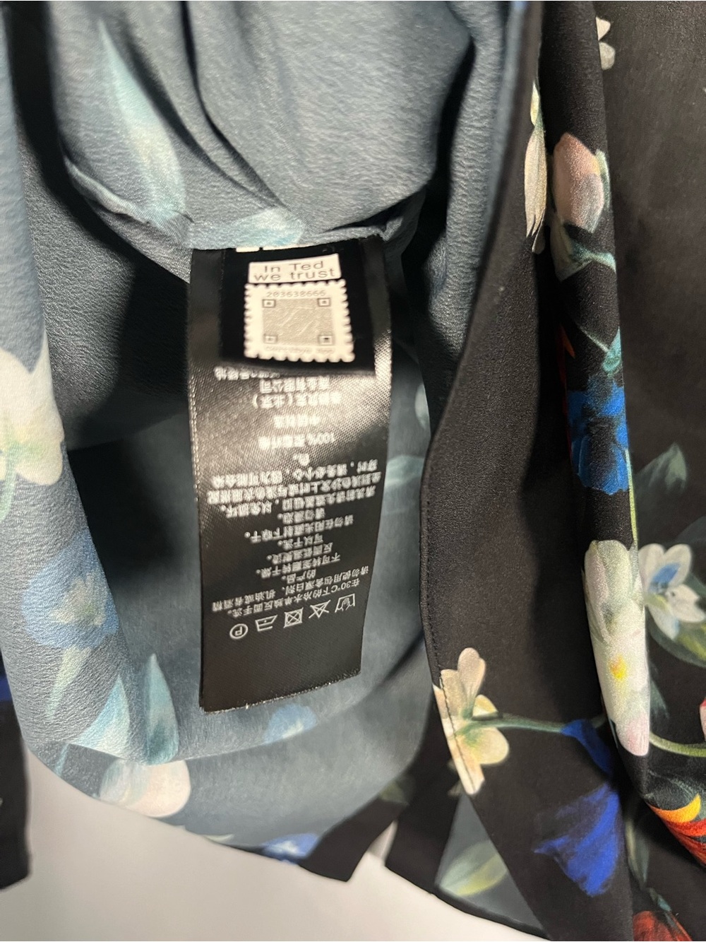 Ted baker London ebonny sandalwood floral print long sleeve blouse US SZ 8/M - Picture 8 of 11